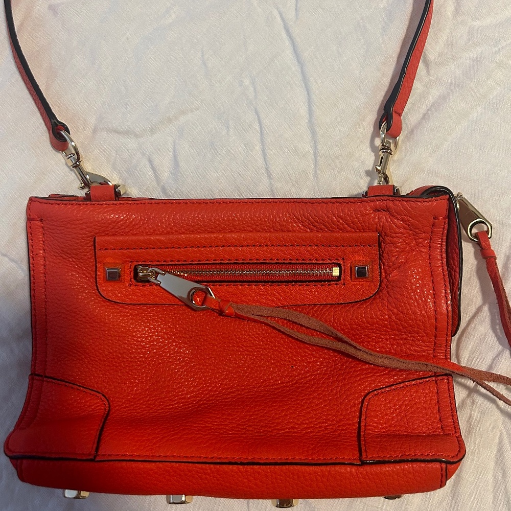 Rebecca Minkoff Red/Orange Leather Avery Crossbody